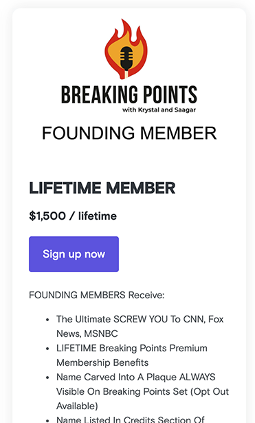 lifetime podcast subscrpition plan for Breaking Points