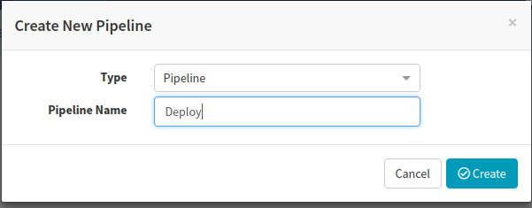 Spinnaker UI - Create New Pipeline