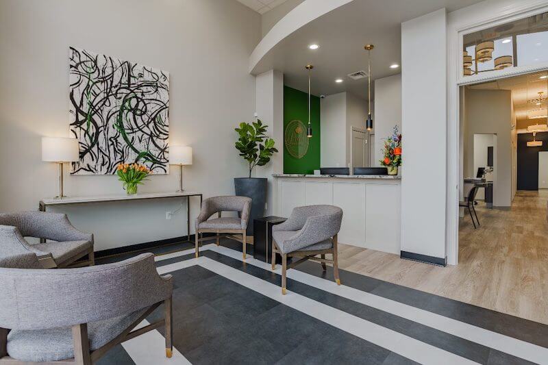 waiting room at Pearl Dental Studio