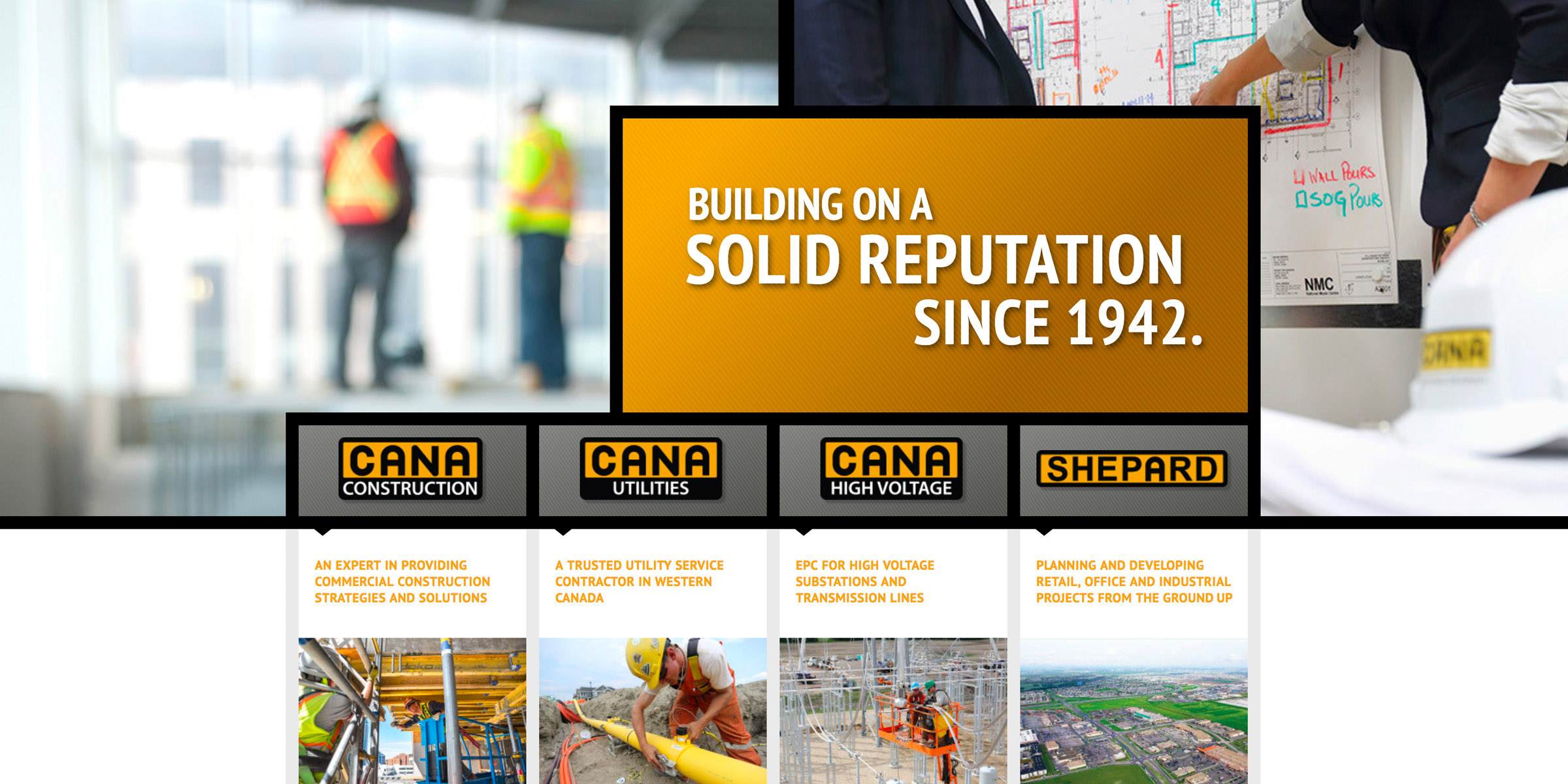 Cana Group homepage design