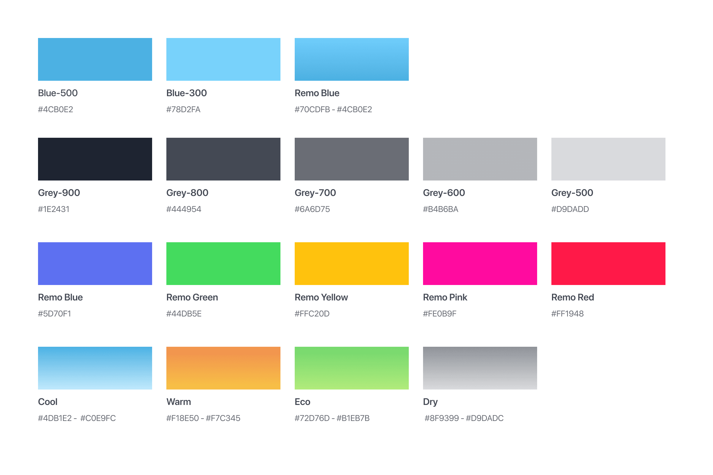 Nature Remo Color Palette designed by Oz Hashimoto