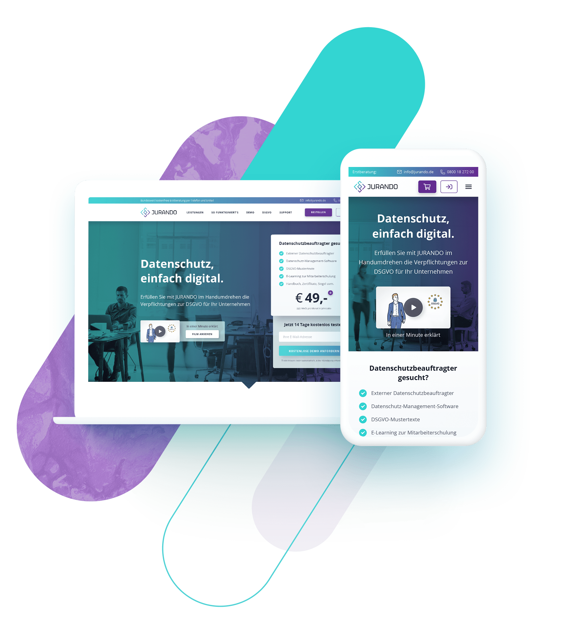 JURANDO: Startup Landing Page Redesign