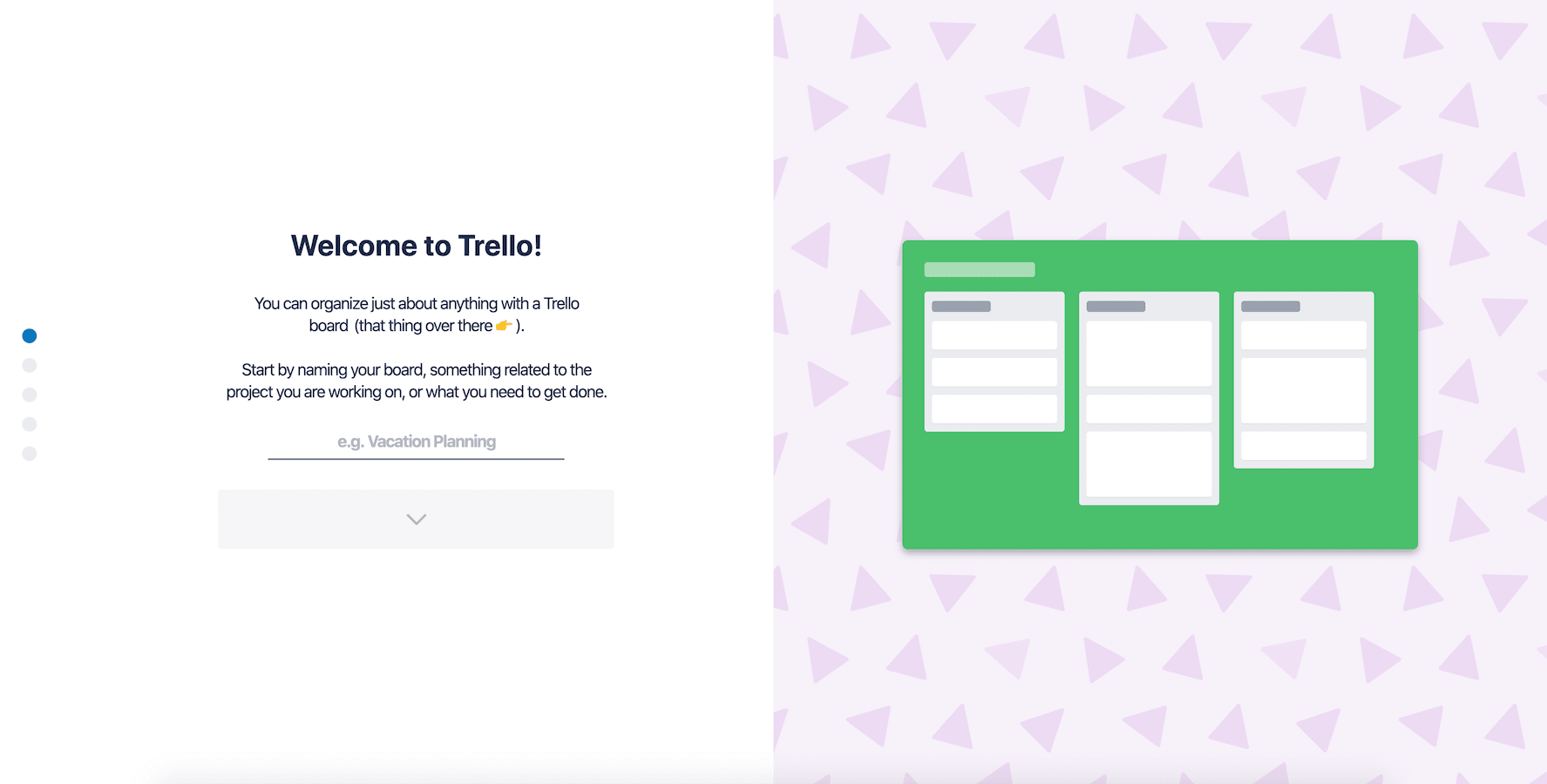 Trello welcome screen