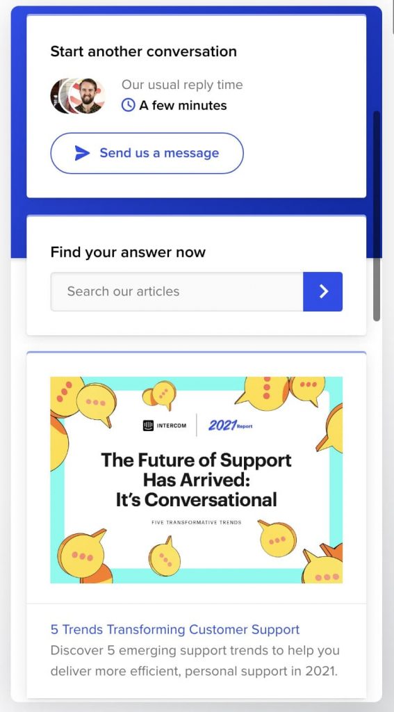 Intercom's complex chat widget