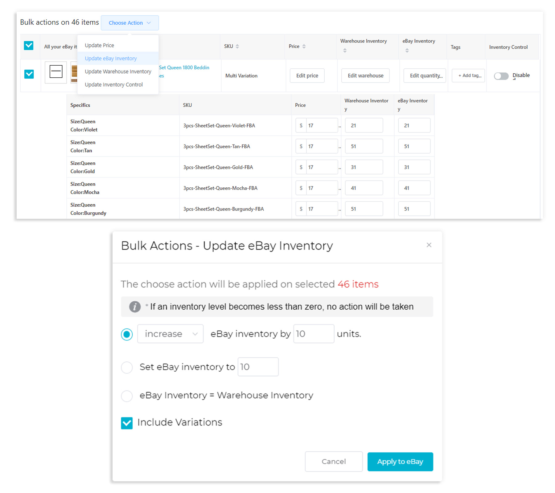 eBay Inventory Manager your eBay inventory always on