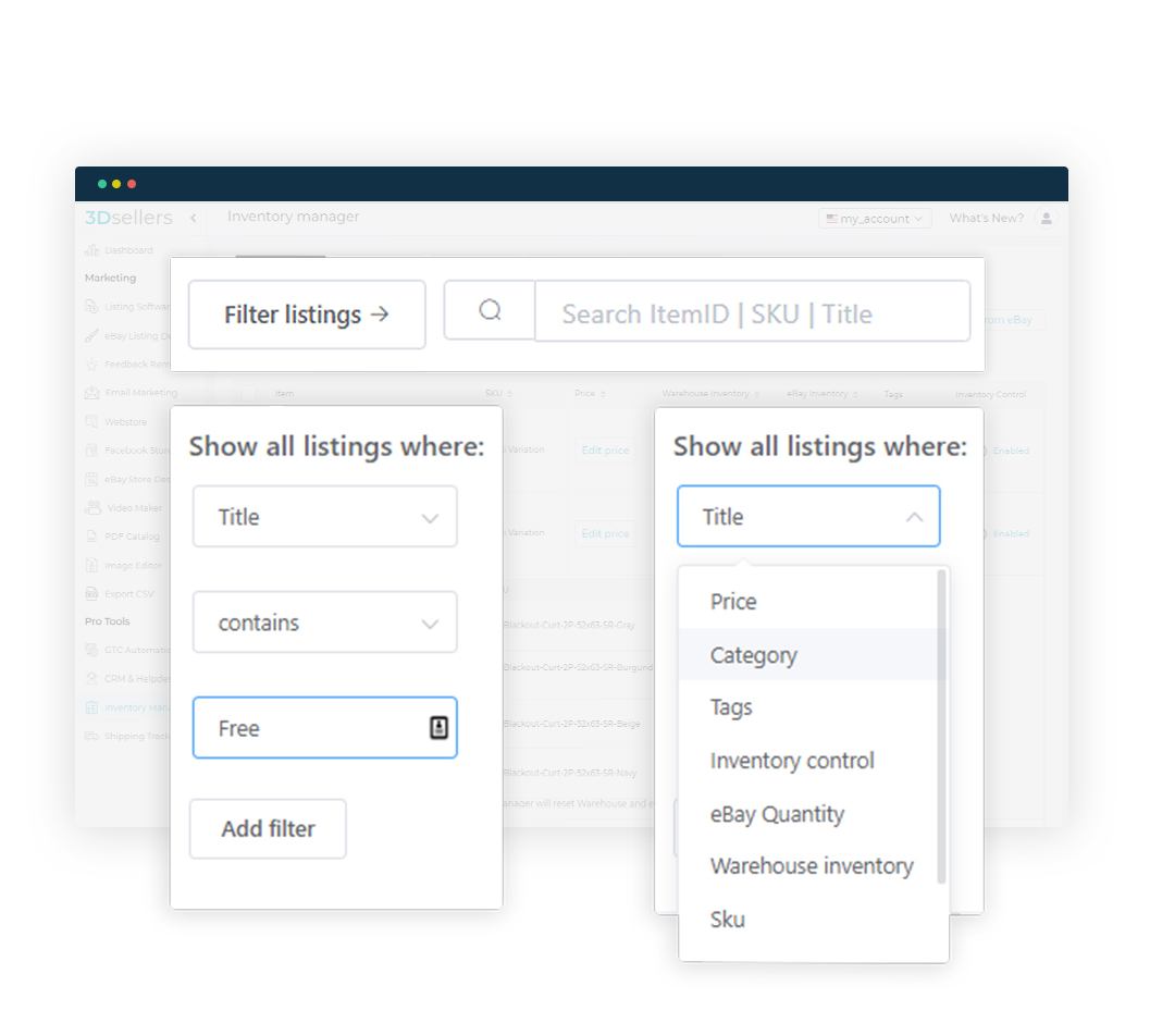 eBay Inventory Manager your eBay inventory always on