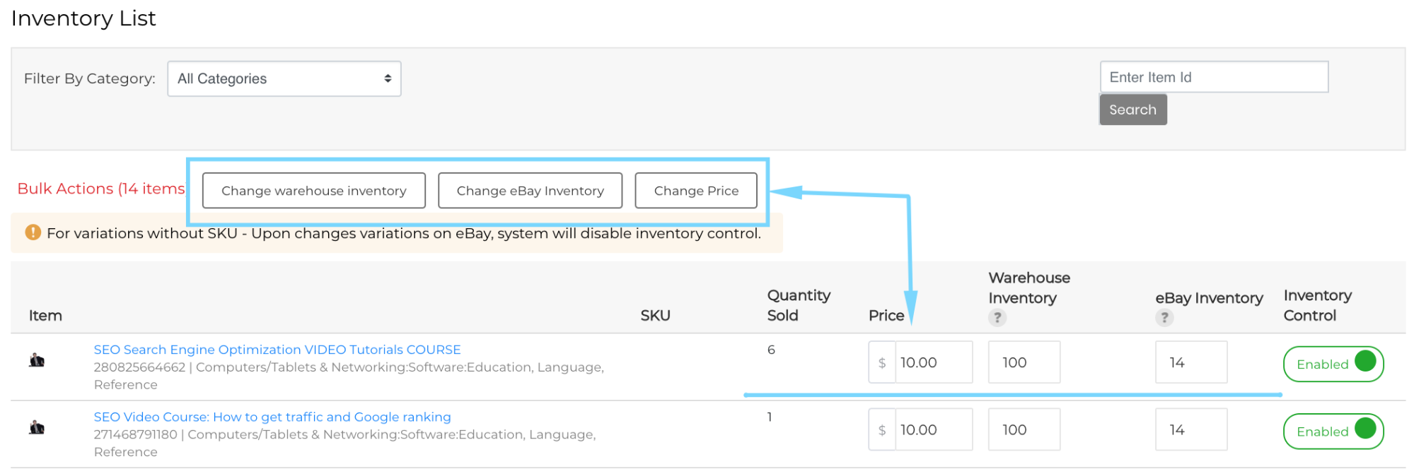 ebay inventory manager