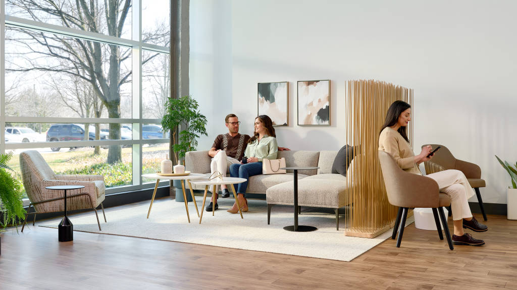 Patient waiting and lounge spaces that reflect the warmth of home rather than a sterile, clinical space can be conducive to calming patients and encourage more positive health outcomes.