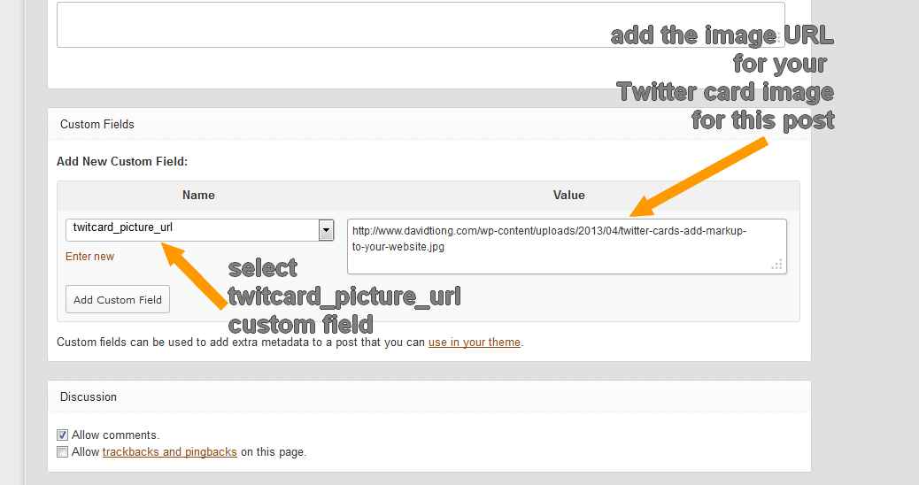 using custom field