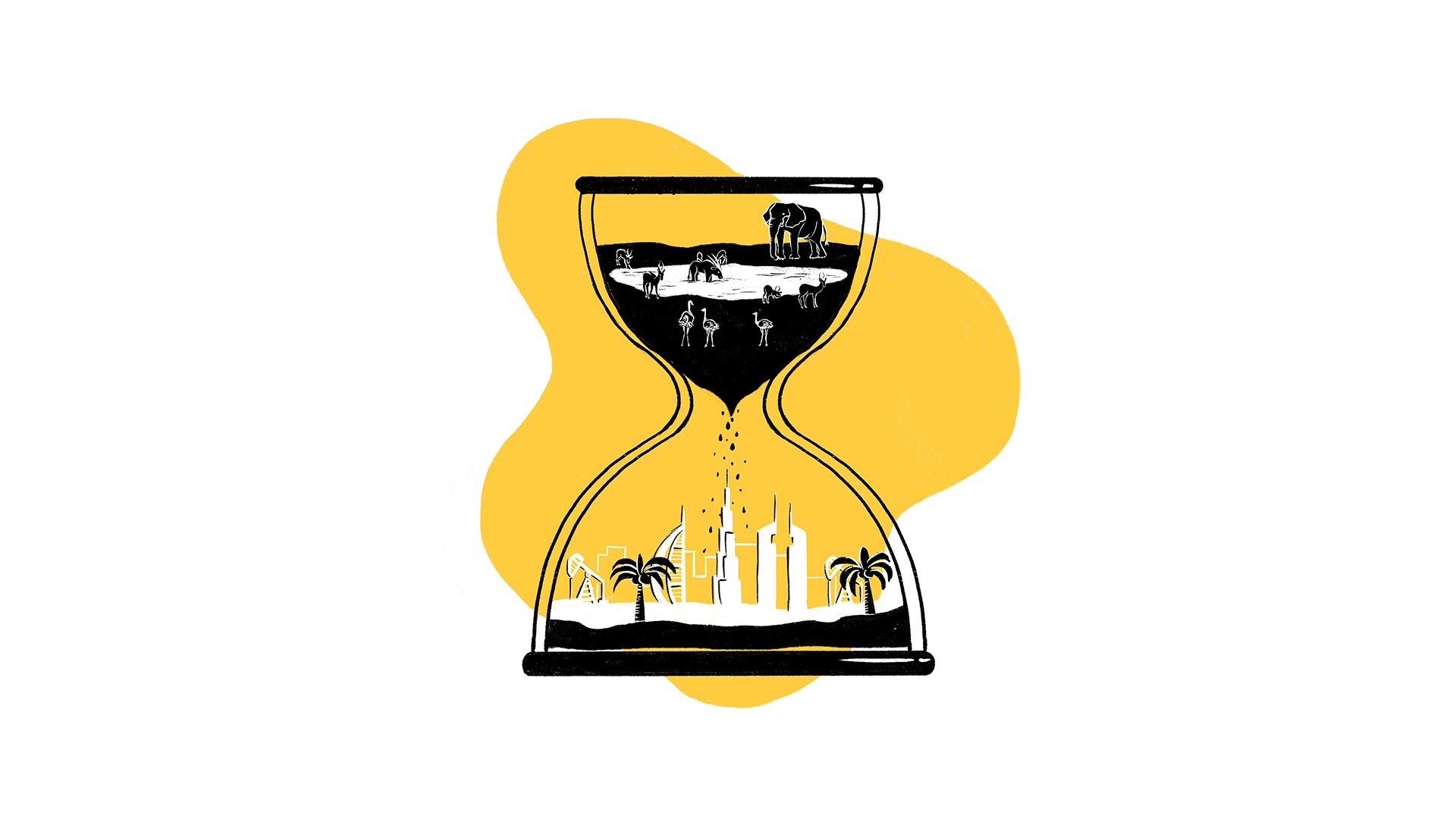 Anthropocene illustrated, water scarcity and desertification
