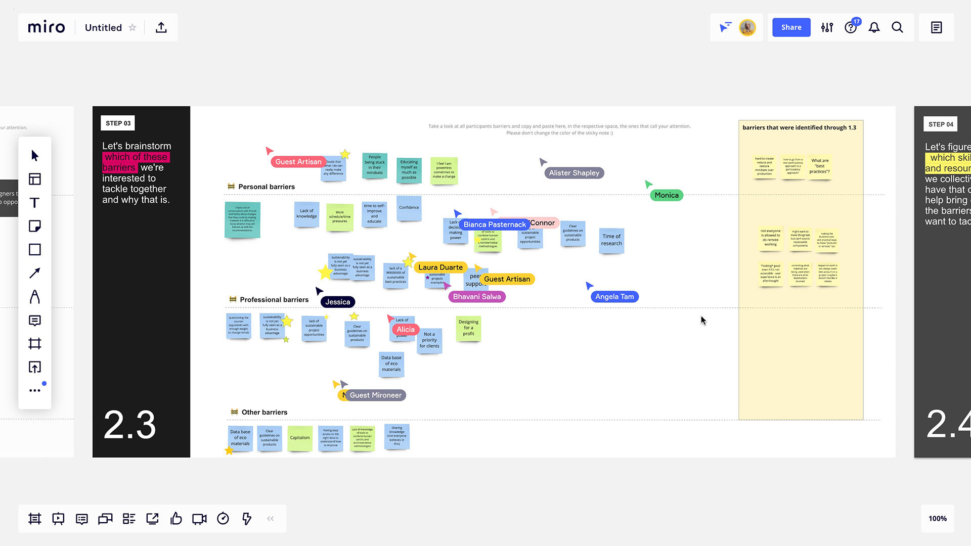 tackle experimental co-design workshop screenshot