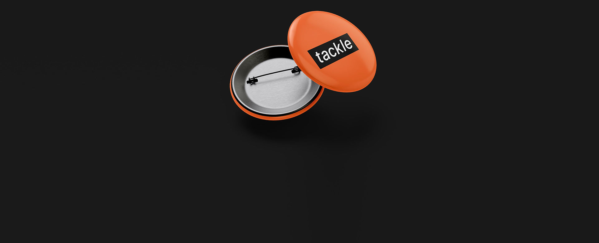 tackle branded pin button :)