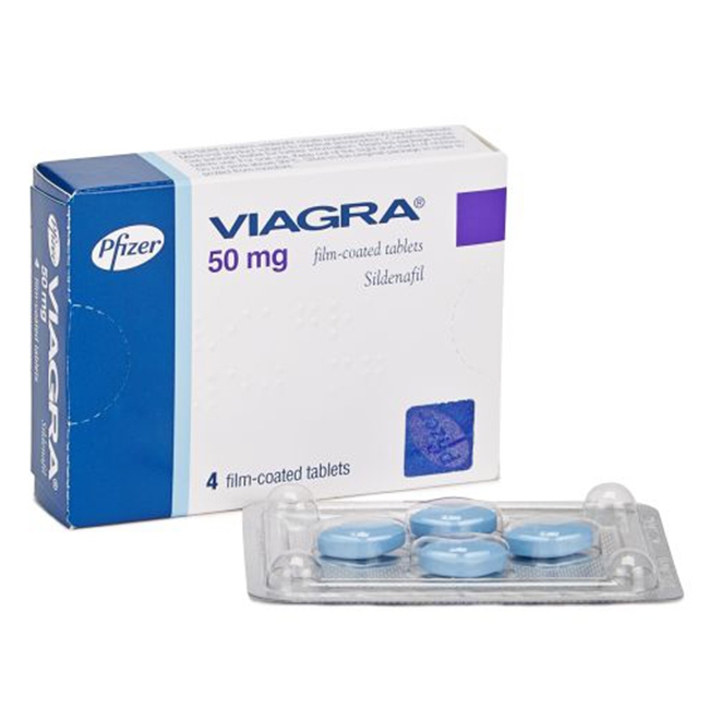 Thuốc cường dương Viagra 50mg, Hộp 4 viên