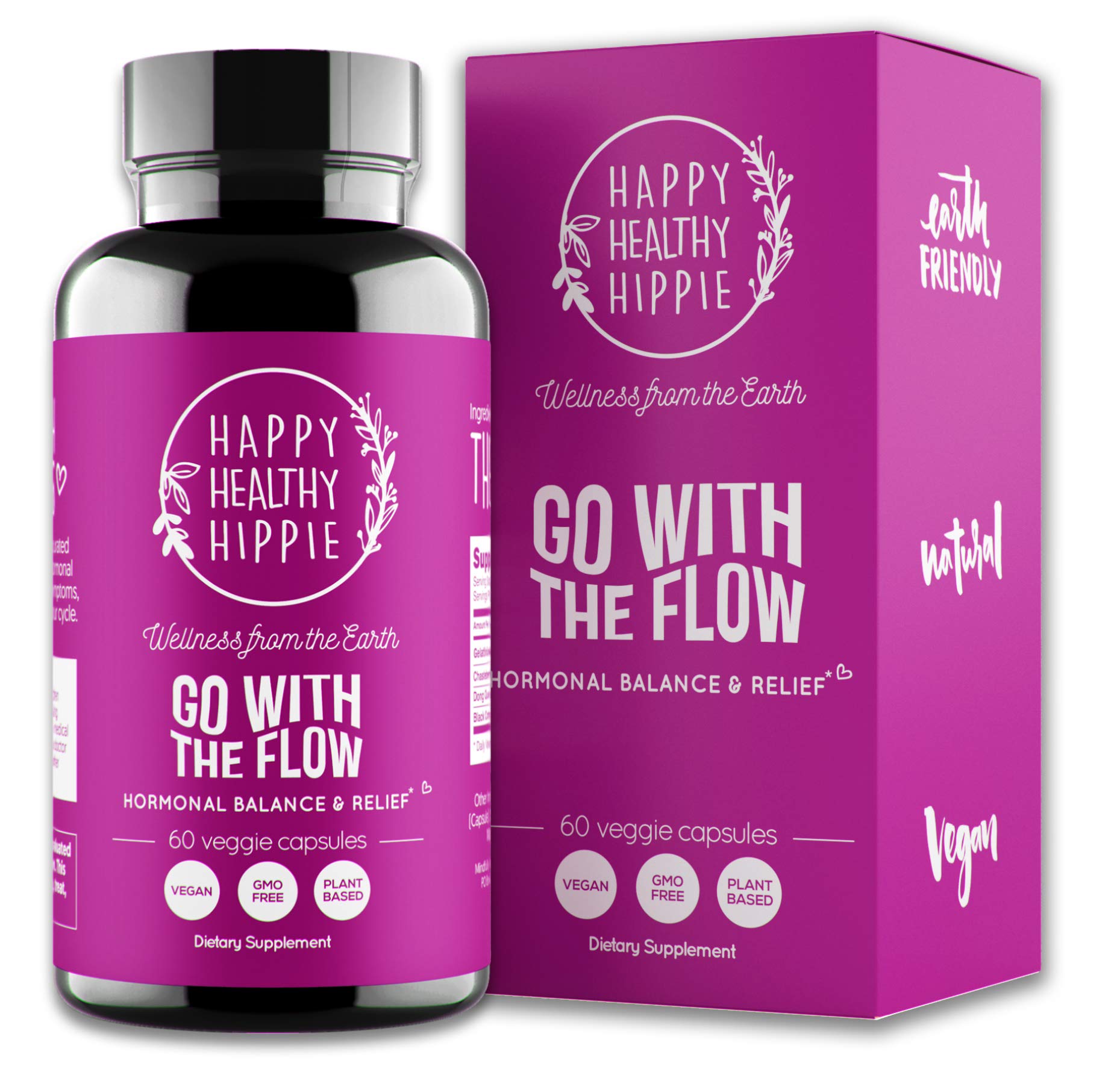 Mua Go with The Flow Hormone Balance for Women - Supports All Hormonal Stages | PMS PMDD Relief | Hot Flashes Menopause Relief | 100% Plant Based | 60 Vegan Non-GMO Capsules