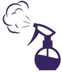 Purple spray bottle icon