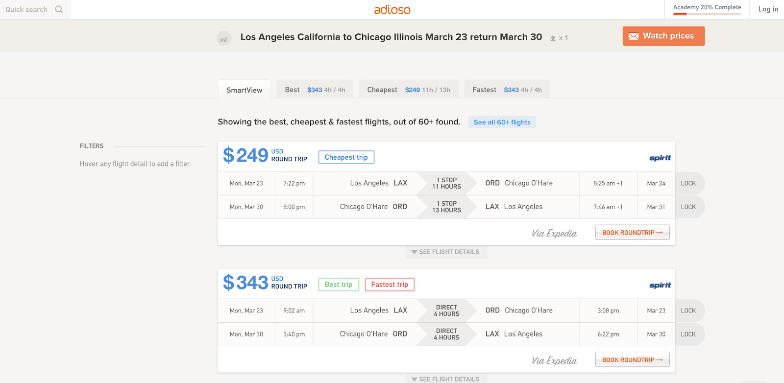 adioso search flights