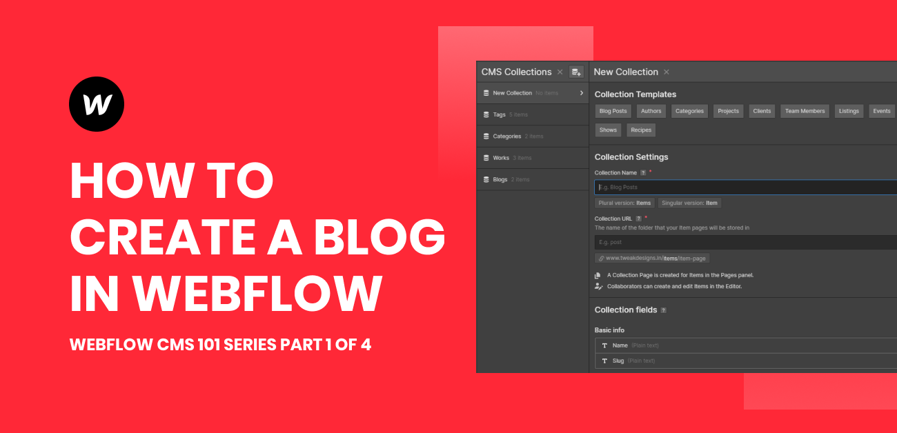 How to create new blog using Webflow CMS Part 1