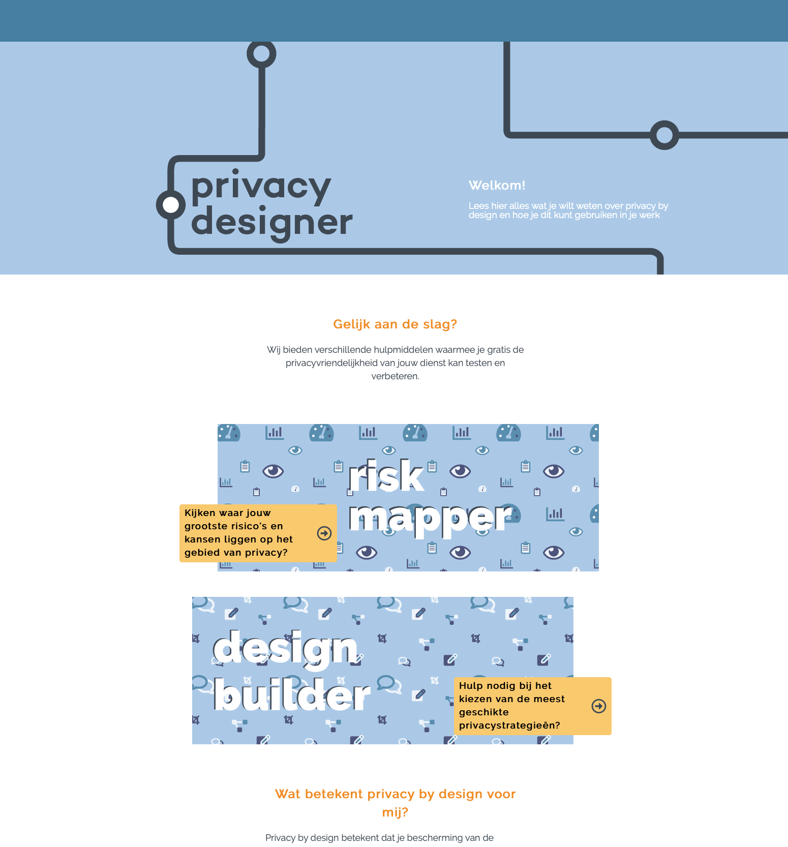 Privacy Designer homepage