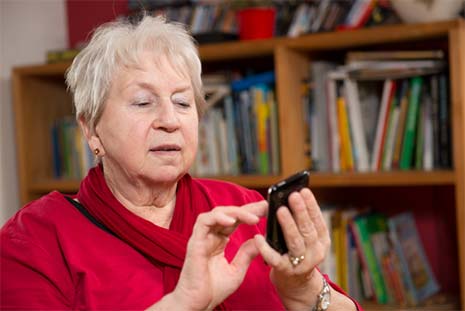 seniors using mobile app technology