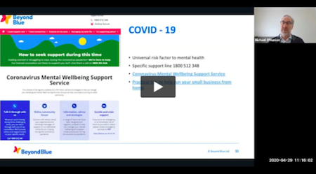 Screen grab of webinar
