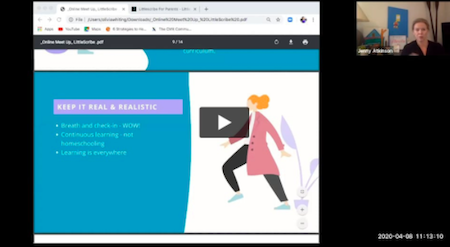 Screen grab of webinar