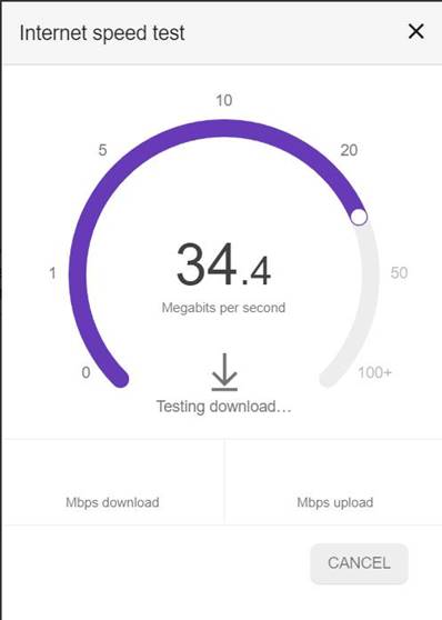 4G WiFi Speed test