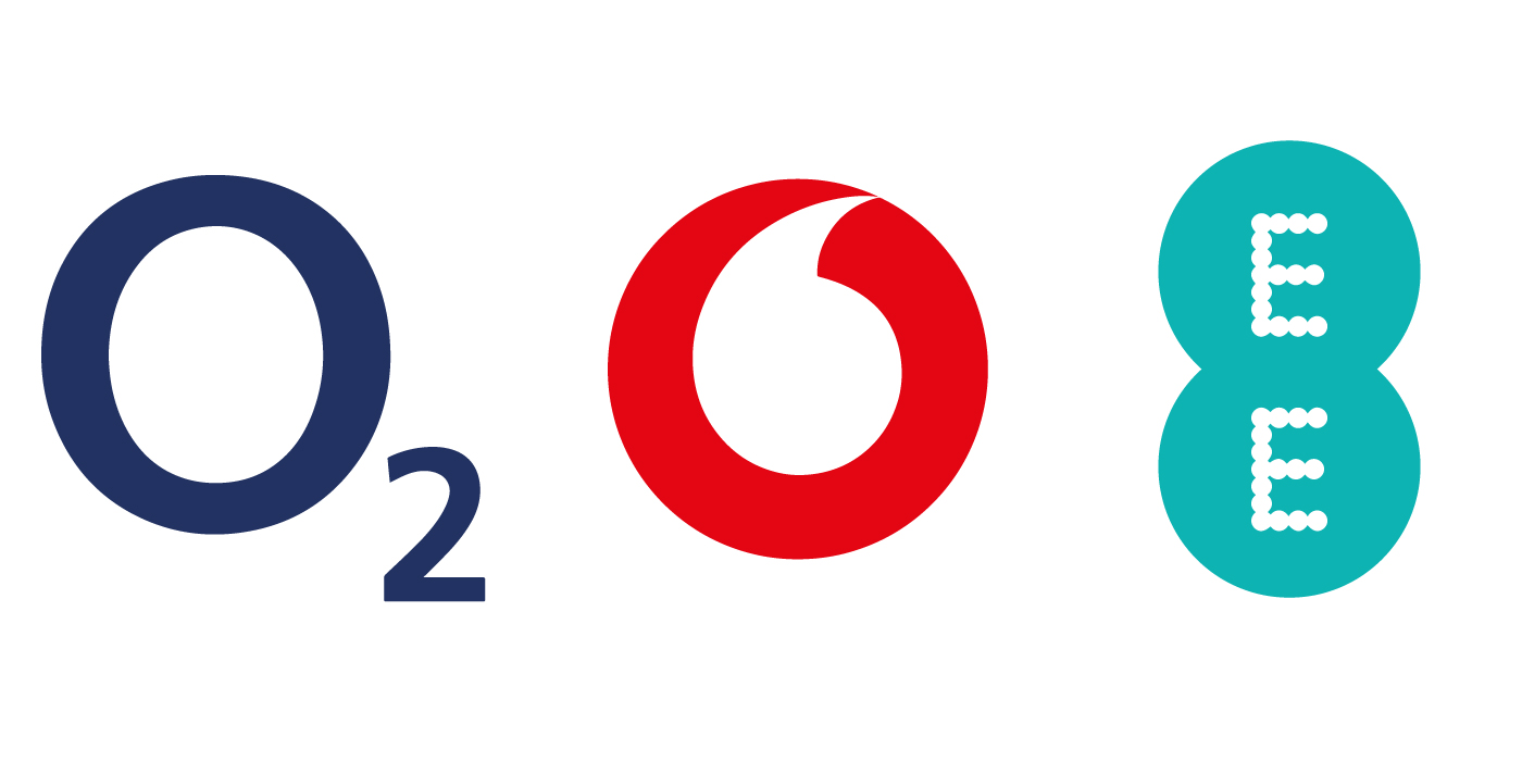 O2, Vodafone & EE mobile networks