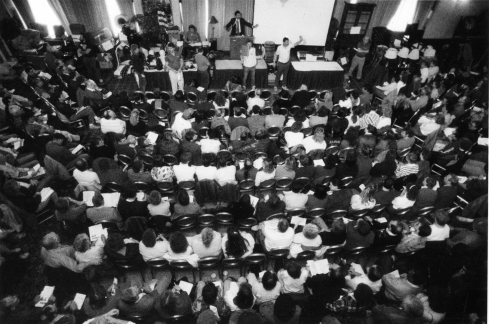 Auction crowd