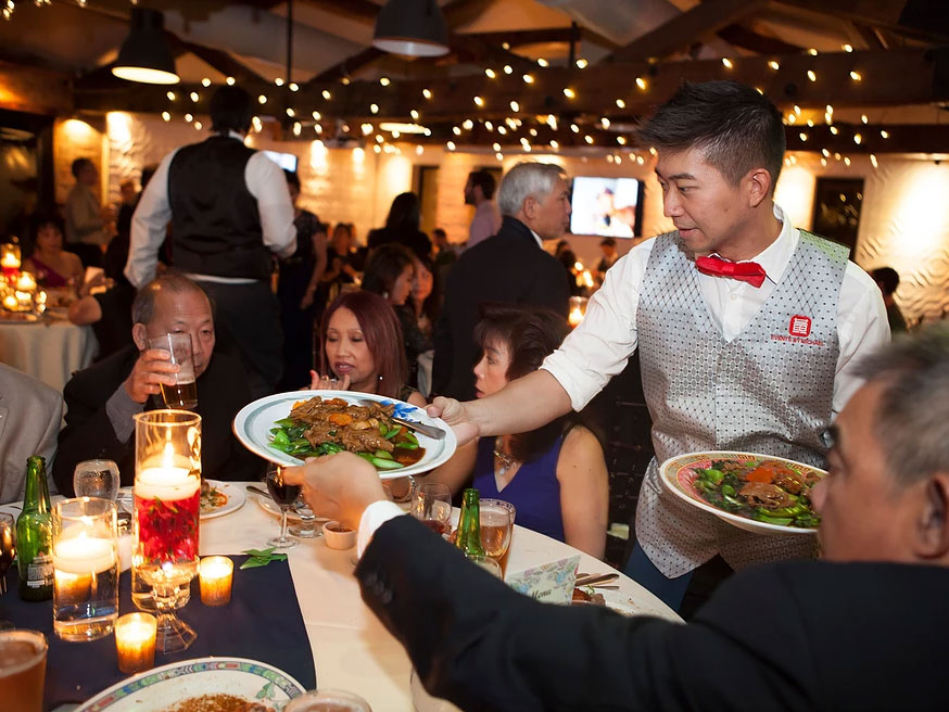 Man serving food