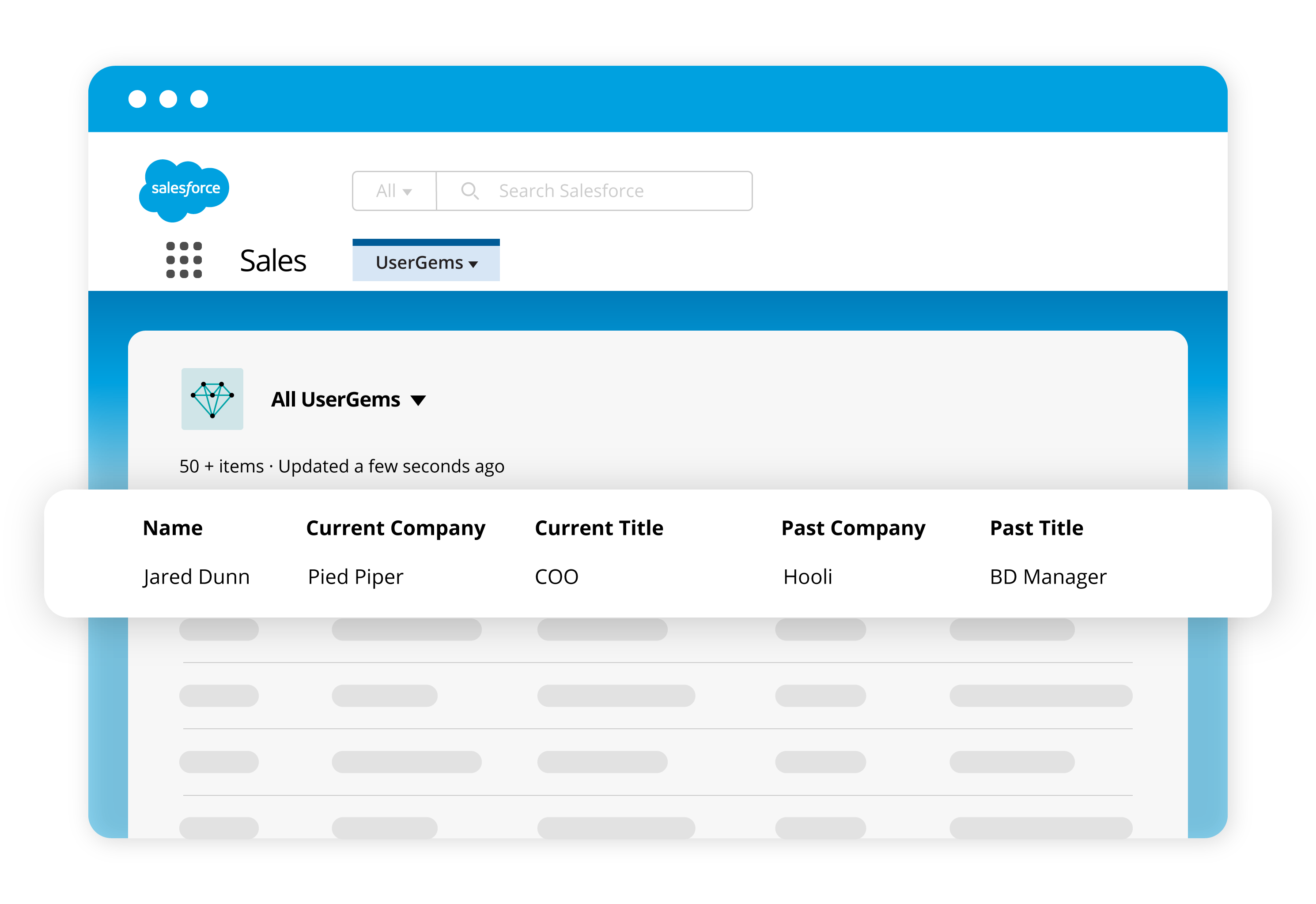 UserGems lead list in Salesforce