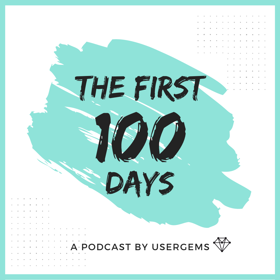 Logo of "The first 100 days" podcast