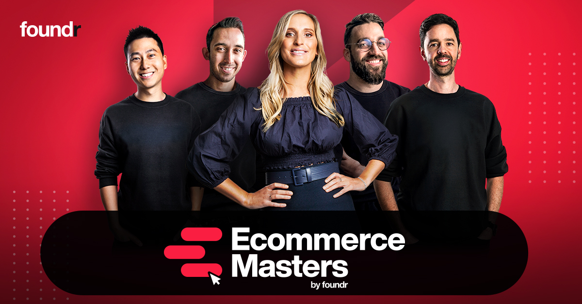 Foundr Ecommerce Masters 2020 course cover featuring ecommerce strategies