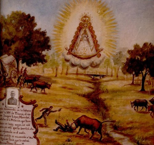 cuadro de la aparicion de la virgen del rocio
