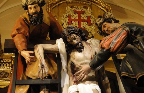 jose de arimatea bajando a jesus de la cruz fondo