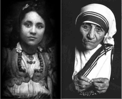 madre teresa de calcuta en distintas edades