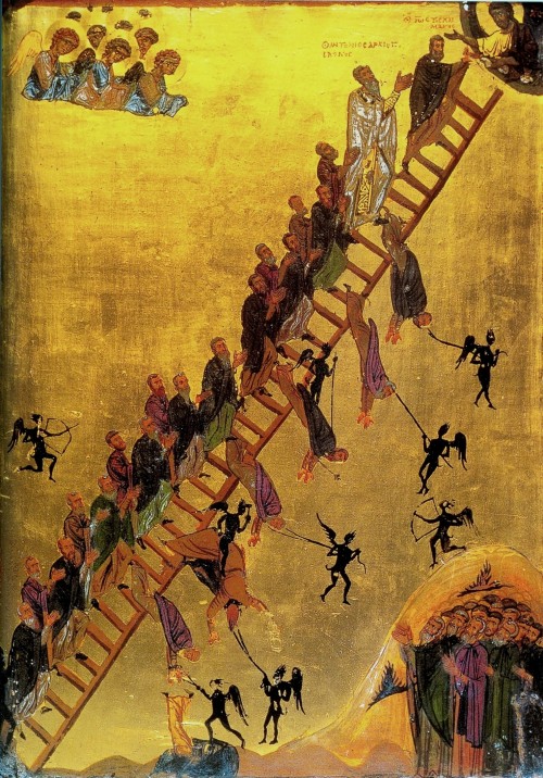 personas caen de la escalera al cielo fondo
