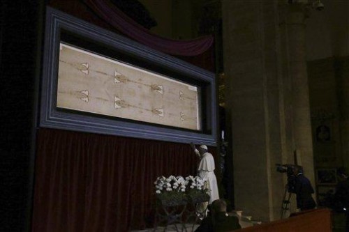 papa francisco ante sabana santa