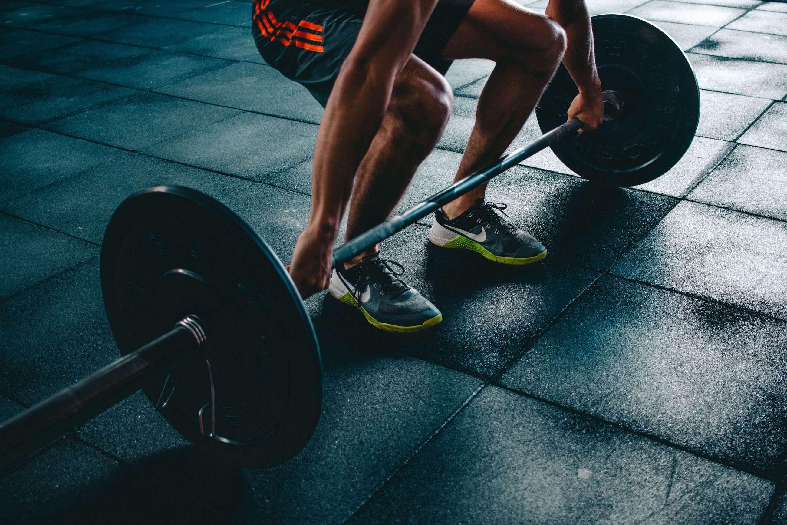 Guy lifting weights