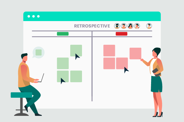 Team Retrospective With An Online Whiteboard