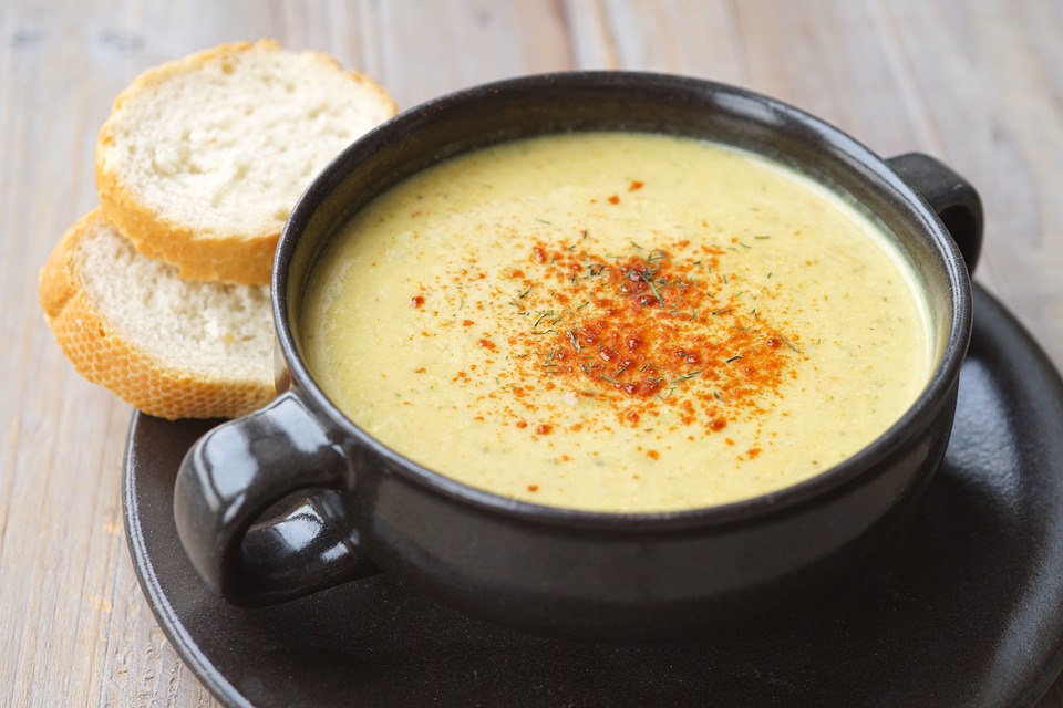 Soup, Come, Vegan, Paprika, Creamy, Bread, Yellow
