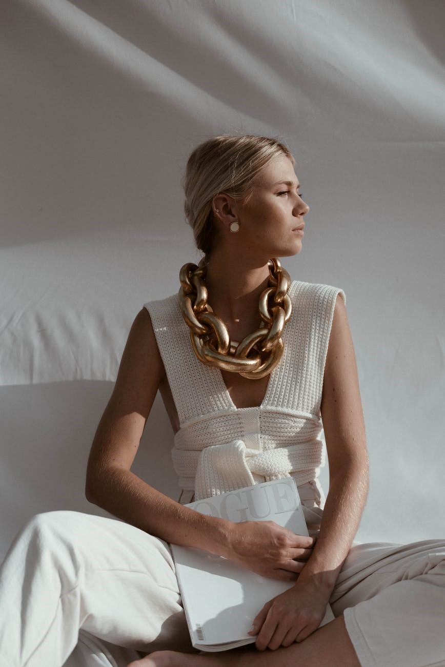 woman wearing clothing manufactured in Los Angeles