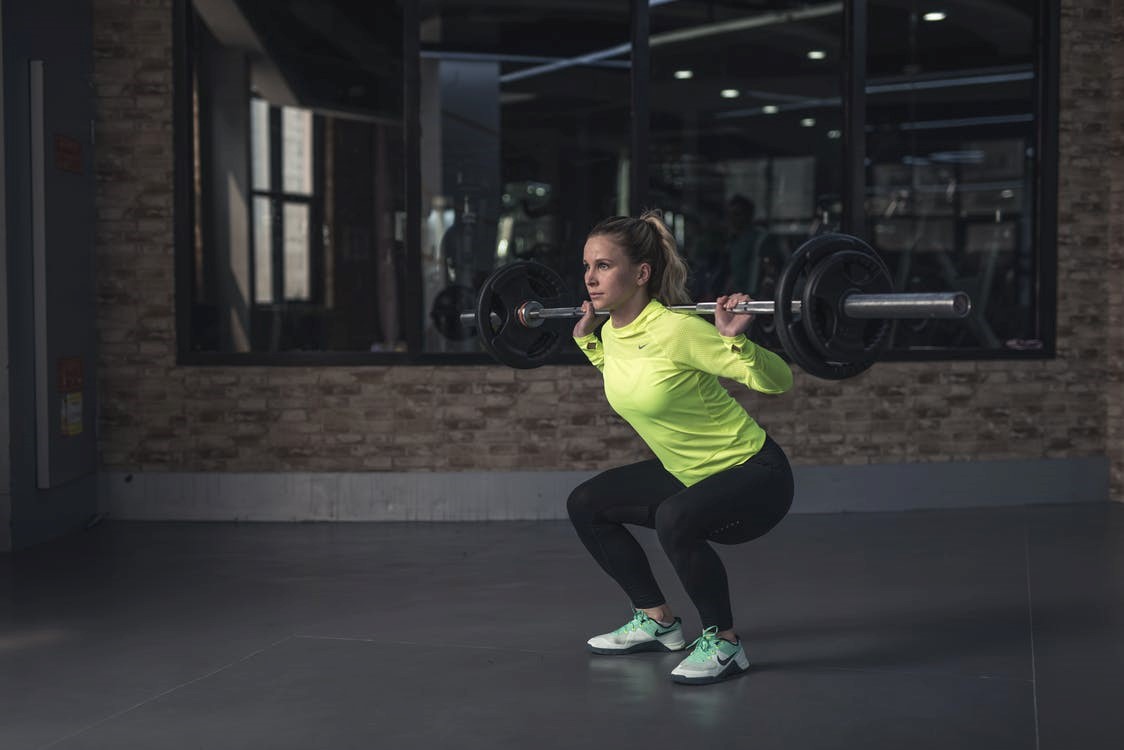 woman weightlifting in the gym.