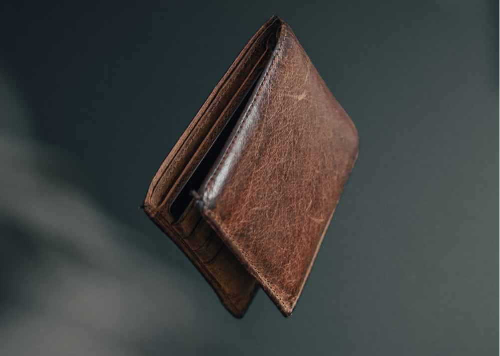 A leather wallet made by a handbags manufacturer in Los Angeles