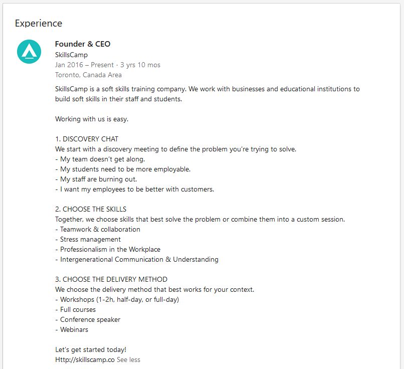 Bailey Parnell LinkedIn career history