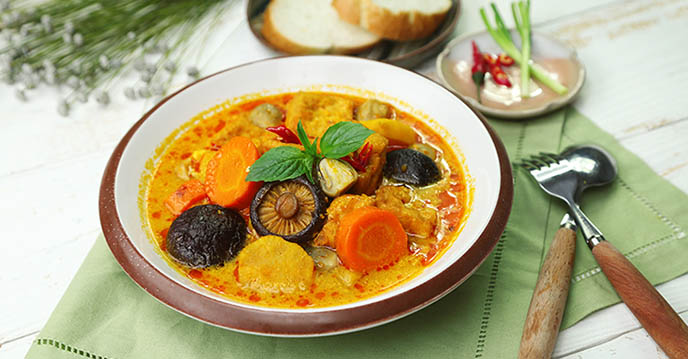 Cách là m cà ri chay - thà nh phẩm