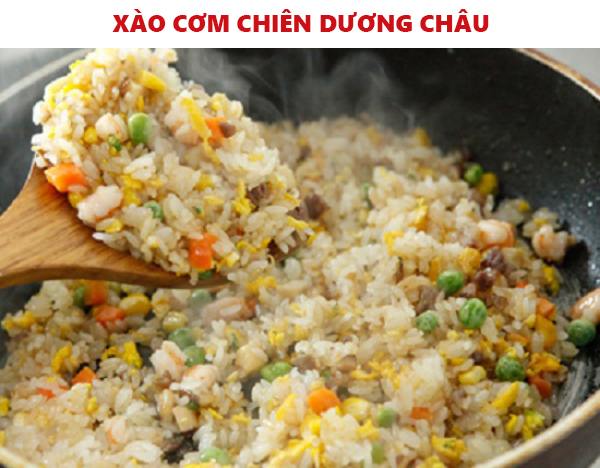Cách là m cÆ¡m chiên dương châu chay thanh tá»nh cá»±c ngon