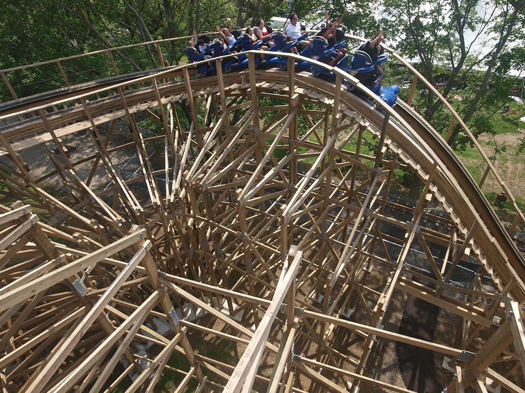 Wooden roller coaster