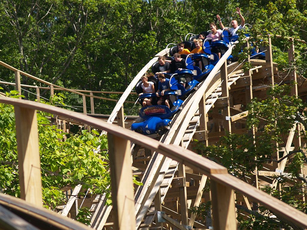 Wooden Warrior roller coaster.