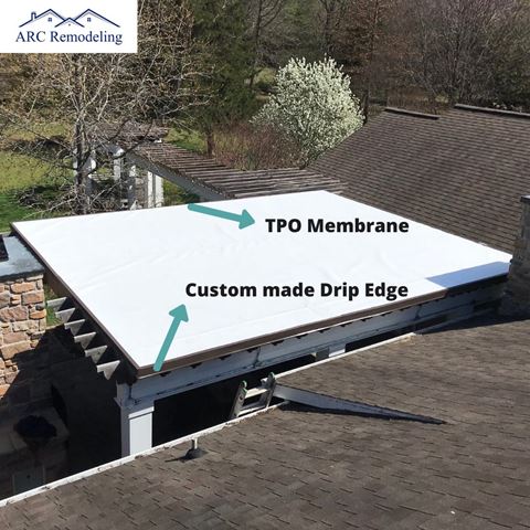 Flat roof on Fayetteville AR detached structure