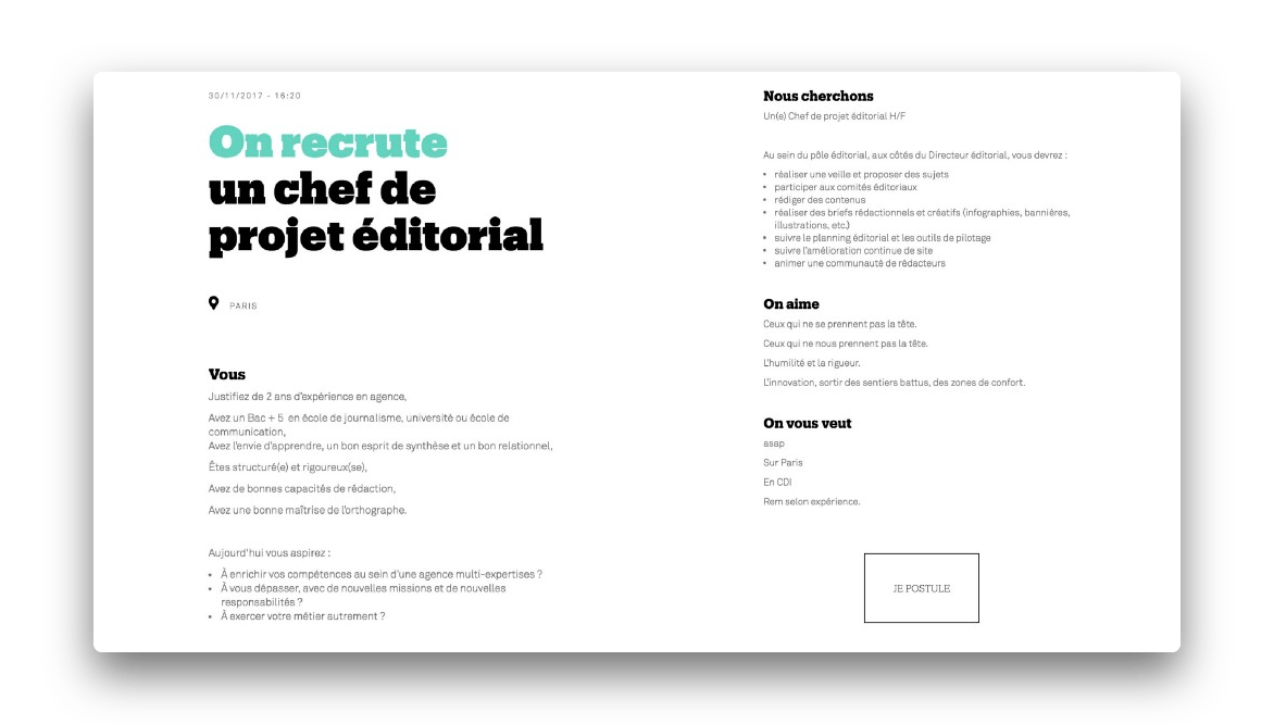 Offre d’emploi Insign